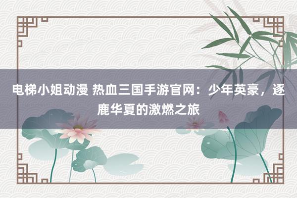 电梯小姐动漫 热血三国手游官网：少年英豪，逐鹿华夏的激燃之旅