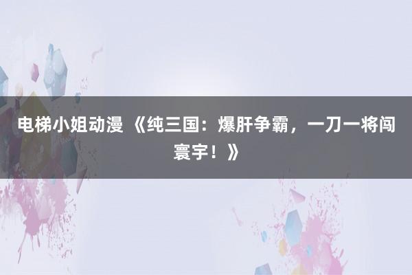 电梯小姐动漫 《纯三国：爆肝争霸，一刀一将闯寰宇！》