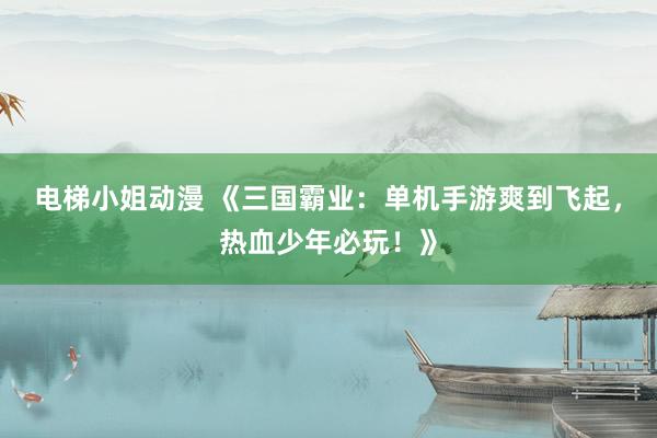 电梯小姐动漫 《三国霸业：单机手游爽到飞起，热血少年必玩！》