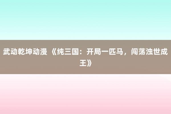 武动乾坤动漫 《纯三国：开局一匹马，闯荡浊世成王》