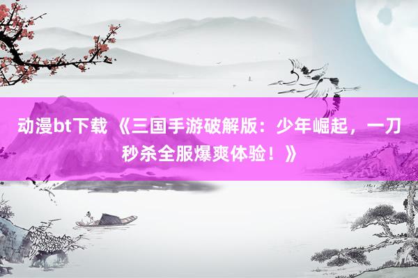 动漫bt下载 《三国手游破解版：少年崛起，一刀秒杀全服爆爽体验！》