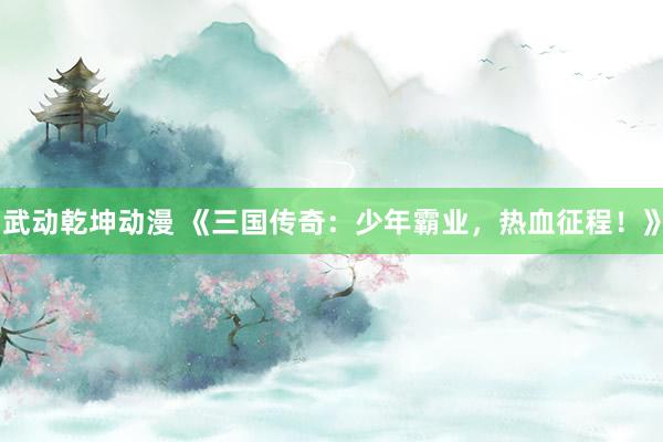 武动乾坤动漫 《三国传奇：少年霸业，热血征程！》